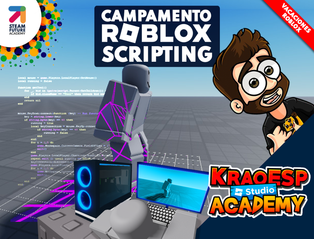 Campamentos de Verano / Vacaciones Krao Roblox Academy - Scripting con Roblox